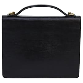 Louis Vuitton-LOUIS VUITTON Epi Monceau 28 Hand Bag Black M52122 LV Auth ar12255-Black