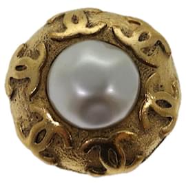 Chanel-CHANEL COCO Mark Earring metal Gold CC Auth hk1466-Golden