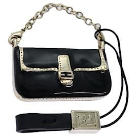 Fendi-FENDI Mamma Baguette Motif Charm Black Auth ki4706-Black