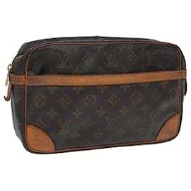 Louis Vuitton-LOUIS VUITTON Monogram Compiegne 28 Clutch Bag M51845 LV Auth 84508-Monogram