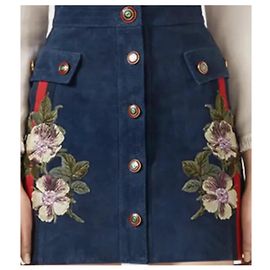Jupe Gucci en daim multicolore Multicolore
