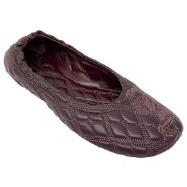 Sapatilhas de balé em pele de cordeiro matelassada Burberry Poison Sadler Bordeaux
