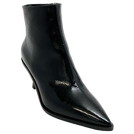 Botines Thunderdome de charol negro Casadei Negro