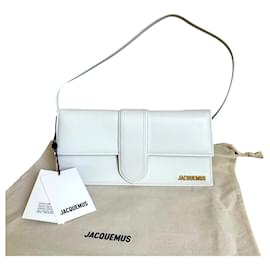 Jacquemus-White leather bag-White,Golden