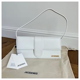 Jacquemus-White leather bag-White,Golden
