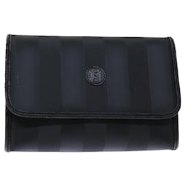 Fendi-Fendi Pecan Canvas Clutch Bag Black-Black