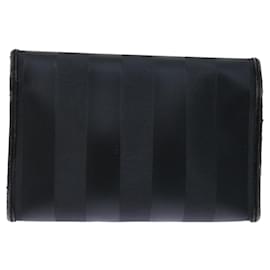 Fendi-Fendi Pecan Canvas Clutch Bag Black-Black