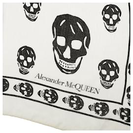 Alexander Mcqueen-Skull Silk Scarf-White