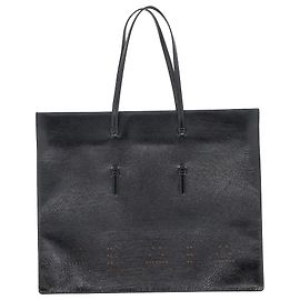 Borsa tote in pelle nera tagliata al laser Alaïa Nero