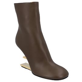 Fendi First Heeled Ankle Boots Brown