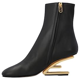 Fendi-First Heeled Ankle Boots-Black