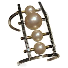 Pulseira de pérolas Lanvin Hardware prateado
