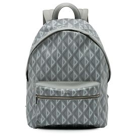 Sac à dos zippé Dior Gray CD Diamond Rider Marron