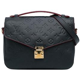 Louis Vuitton-Louis Vuitton Blue Monogram Empreinte Pochette Metis-Blue,Navy blue