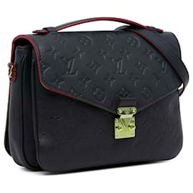 Louis Vuitton-Louis Vuitton Blue Monogram Empreinte Pochette Metis-Blue,Navy blue