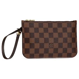 Louis Vuitton-Pochette Neverfull Damier Ebene Marrom Louis Vuitton-Marrom