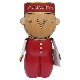 LOUIS VUITTON Vivienne Gaston Porter Bellboy Object Wood Red GI0483 Auth 84715S Red