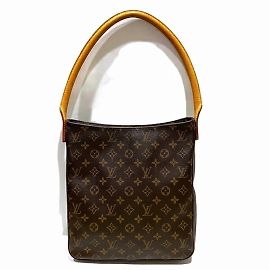 Bolsa Tote Louis Vuitton Monogram Looping GM Marrom
