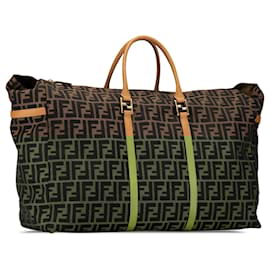 Fendi-Fendi Brown Zucca Canvas Travel Bag-Brown