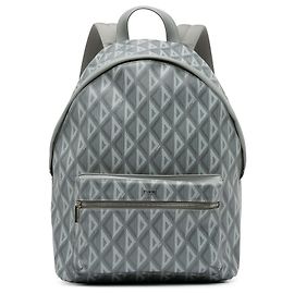 Sac à dos zippé Dior Gray CD Diamond Rider Marron