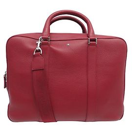 NUOVA BORSA MONTBLANC PORTADOCUMENTI IN PELLE GRAIN SOFT ROSSA Rosso