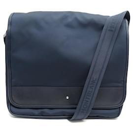 Montblanc-NEW MONTBLANC NIGHTFLIGHT MESSENGER BAG 116783 SHOULDER BAG-Navy blue