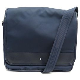 NUOVA BORSA MONTBLANC NIGHTFLIGHT MESSENGER 116783 BORSA A SPALLA Blu navy