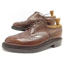JM Weston-VINTAGE SHOES JM WESTON 390 DERBY TRIPLES SOLES 7E 41 WIDE 41.5-Brown