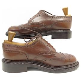 JM Weston-VINTAGE SHOES JM WESTON 390 DERBY TRIPLES SOLES 7E 41 WIDE 41.5-Brown