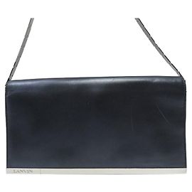 LANVIN HANDTASCHE AUS ANTHRAZITLEDER Anthrazitgrau