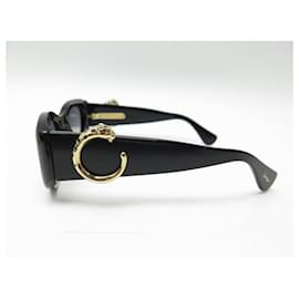 Cartier-NOVE ÓCULOS DE SOL CARTIER PANTHERE CT0472S RESINA-Preto