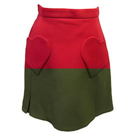 Christian Dior-NINE CHRISTIAN DIOR DIORAMOUR RED MINISKIRT SIZE 36 S NEW SKIRT-Red