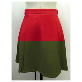 Christian Dior-NINE CHRISTIAN DIOR DIORAMOUR RED MINISKIRT SIZE 36 S NEW SKIRT-Red