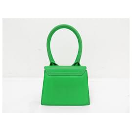 Jacquemus-JACQUEMUS CHIQUITO MINI 213BA001 GREEN LEATHER SHOULDER BAG-Green