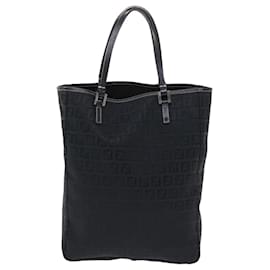 Fendi-Fendi Zucchino Canvas Tote Bag Black-Black