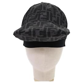Fendi-Fendi Zucca Canvas Cap Cover Black-Black