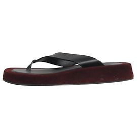 The row Black leather slides - size EU 36 Black