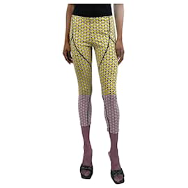 Fendi-Yellow bug eye printed leggings - size UK 12-Yellow