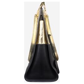 Alexander Mcqueen-Gold The Tall Story leather top handle bag-Golden