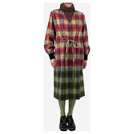 Gucci-Multicolour checkered flannel midi dress - size UK 6-Multiple colors