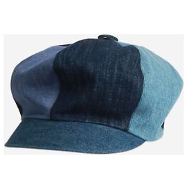 Christian Dior Blaue Denim-Bäcker-Cap Blau