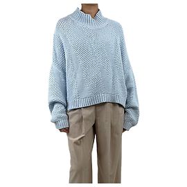 Stella Nova Pull Fenja bleu à col montant - taille XL Bleu