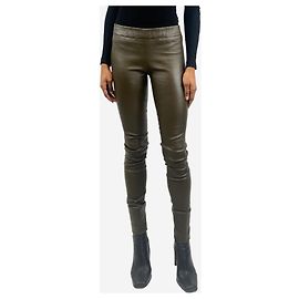 The row Braune Lederhosen mit elastischem Bund - Größe S Braun
