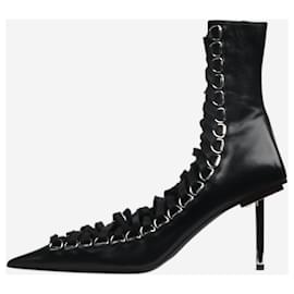 Balenciaga-Black lace-up corset booties - size EU 36 (UK 3)-Black