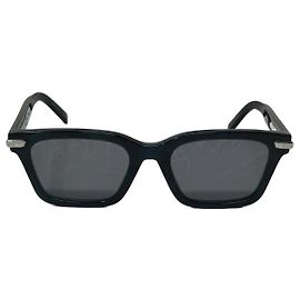 Berluti Óculos de sol Radiant em acetato azul com escrita nas lentes Azul marinho
