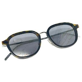 Berluti Óculos de sol de metal e acetato Equinox novos Marrom