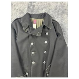 Jean Paul Gaultier-Jeans Paul Gaultier 90s Blue Wool Coat.-Blue