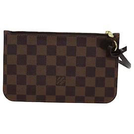 Louis Vuitton-LOUIS VUITTON Pouch Neverfull PM Damier Ebene Auth LV 85384-Outro
