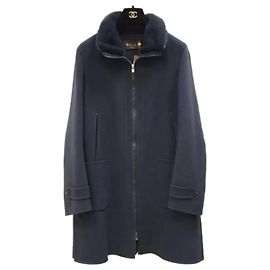 Abrigo de cachemira azul oscuro NWT Loro Piana talla 42 Azul oscuro