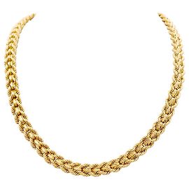 inconnue Collar vintage de cadena de cuerda en oro amarillo. Otro